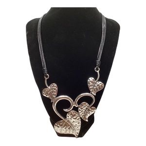 Silver Heart Leaf necklace